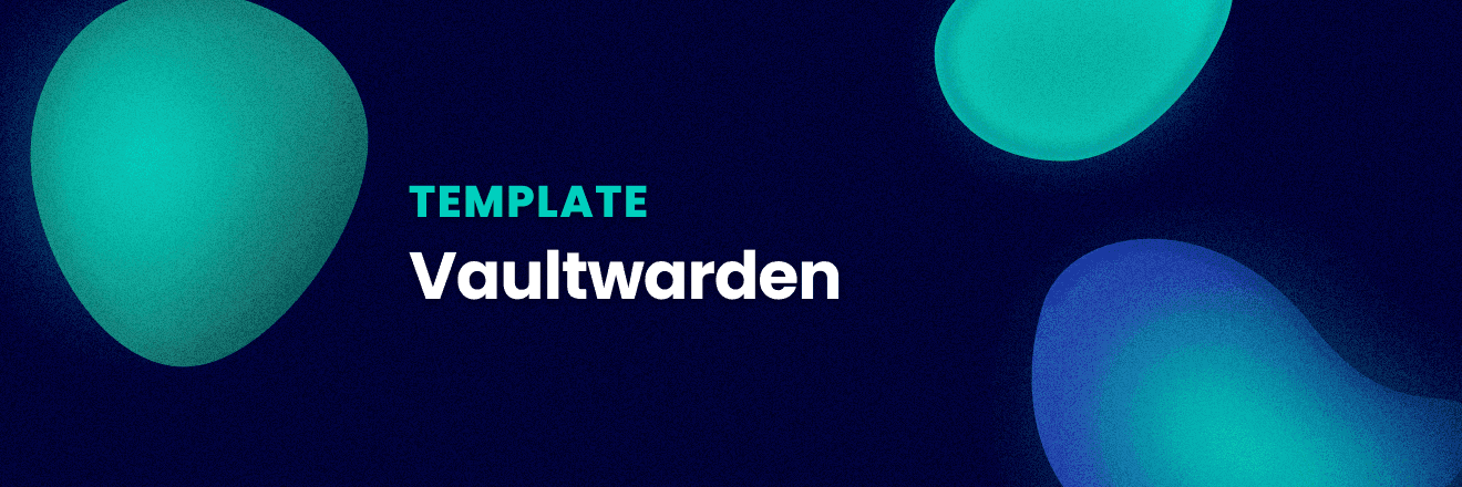 Blog post header reading Vaultwarden in Template category.