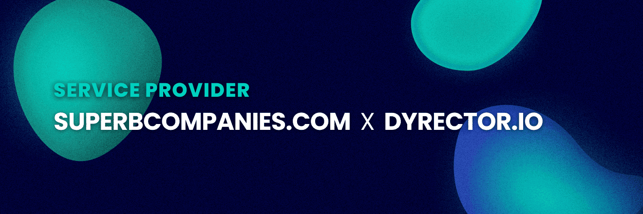 Blog post header saying SuperbCompanies.com x dyrector.io in Service Proviced category.